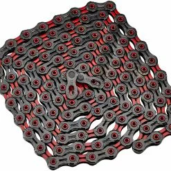 KMC Bei Brügelmann Online KMC X11 SL DLC Super Light Kette 11-fach 118 Kettenglieder Schwarz/rot